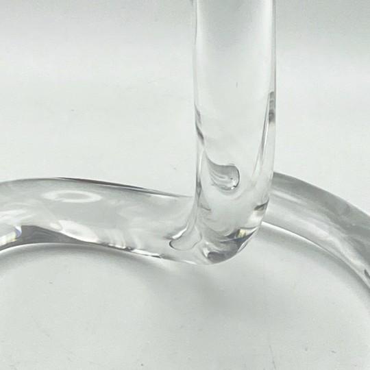 Daum France Crystal Standing Hooded Cobra Snake Sculpture (Large: 16.5”, Clear, Vintage, 1980s) For Sale - Image 13 of 18