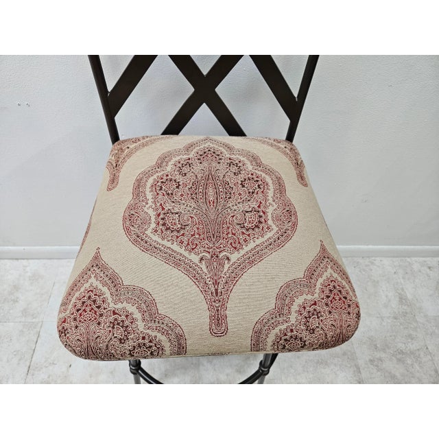 Contemporary 1990s Ethan Allen Biscayne Swivel Counter Bar Stool For Sale - Image 3 of 12