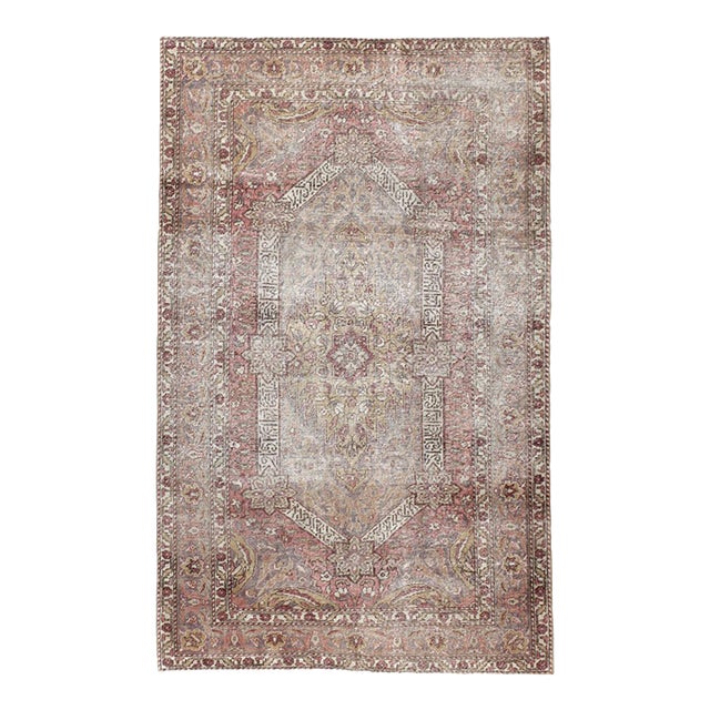 Mid-20th Century Turkish Sivas Distressed Rug For Sale
