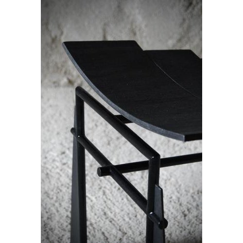 Metal Tsukimi Chair Japanese Moon Celebration in Metal and Wood by Frederic Gaillard For Sale - Image 7 of 8