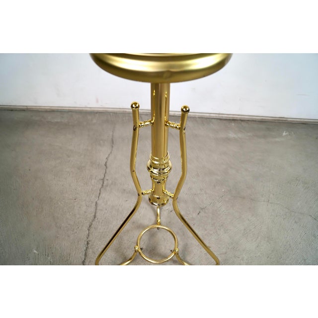 1980’s Hollywood Regency Brass Plant Stand For Sale - Image 9 of 12