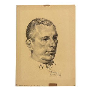 Original 1945 Pencil Drawing, Portrait, by Donald Teague, (American, 1897-1991)