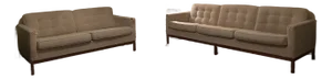 Vintage 1950s Mid-Century Modern Knoll Sofas With Walnut Bases