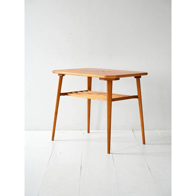 1940s Vintage Scandinavian Birch Coffee Table with Inlay, 1940s For Sale - Image 5 of 10