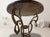 1980s Vintage Round Side Table with Wrought Iron Base, 1980s For Sale - Image 5 of 10