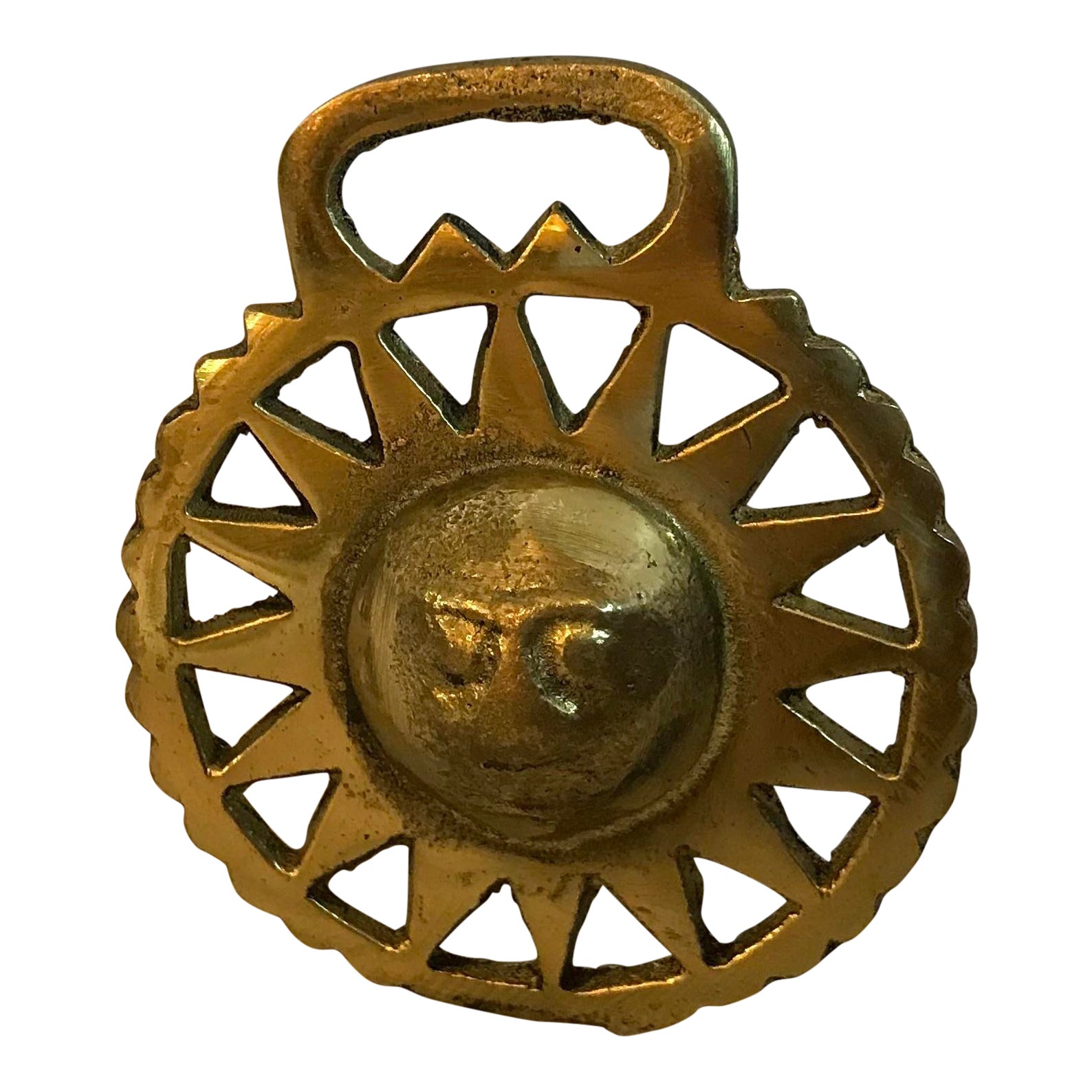 Vintage Brass Saddle Hardware With Sun Starburst Design Chairish