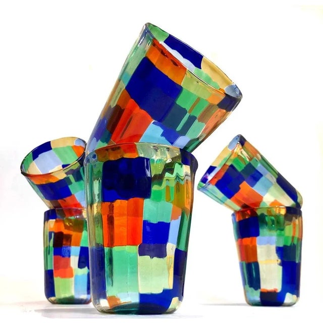 Fulvio Bianconi Glassware, 2004, Set of 6 For Sale - Image 9 of 18