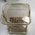 Mid-Century Modern 1970s Small Smoked Glass and Brass Table Cart For Sale - Image 3 of 6