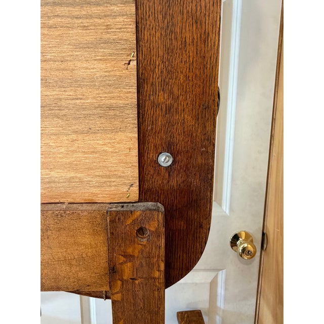 1920s Victorian Oak Hall Tree W/ Storage Bench Seat For Sale - Image 12 of 12