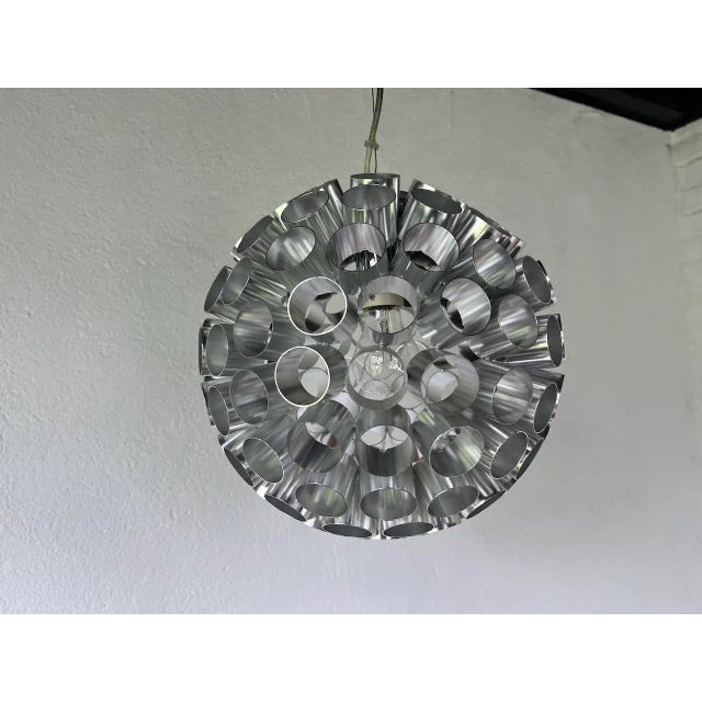 Space Age Aluminum Pendant Light, 1970s For Sale - Image 11 of 11