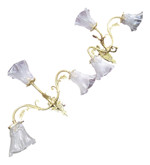 Gilt Bronze Wall Sconces, Set of 2
