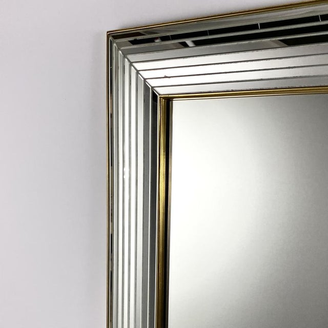 Vintage Hollywood Regency Mirror in Silver & Gold from Deknudt, Belgium, 1980s For Sale - Image 4 of 9