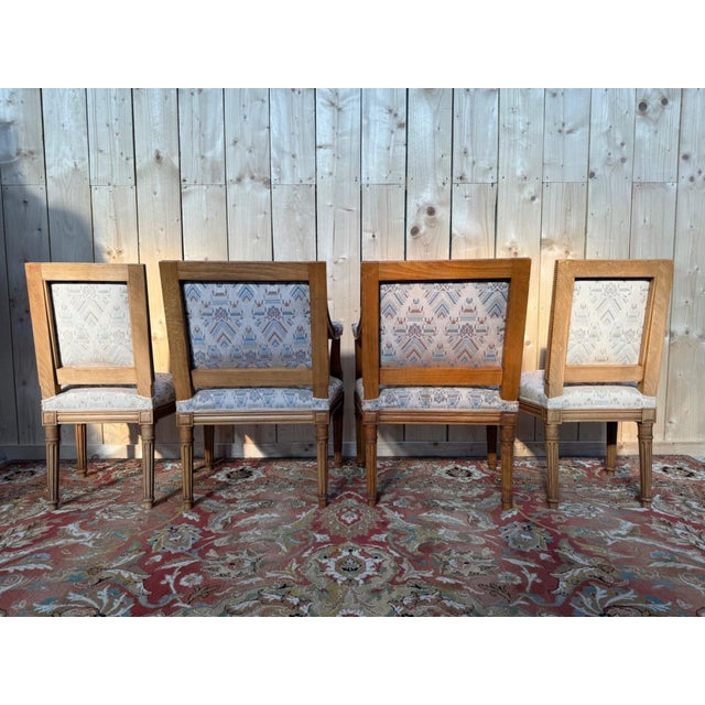 Wood Antique Chairs in Carved Wood, 1890s, Set of 4 For Sale - Image 7 of 8
