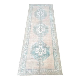 Vintage Mid Century Bellwether Rugs Oushak Rug - 5' X 13'2" For Sale