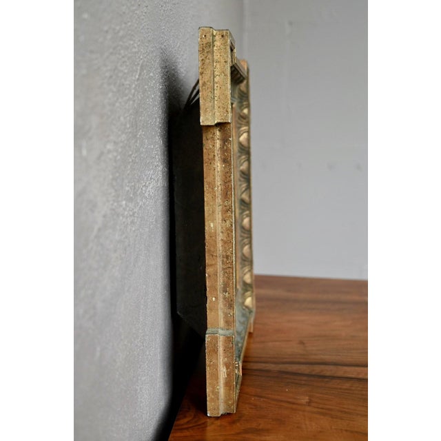 Jugendstil Bohemian Wedding Keepsake Frame in Gilded Wood and Glass, 1912 For Sale - Image 10 of 11