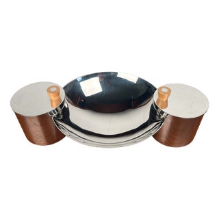 Postmodern German Cycla Design Series Stainless Steel Bowl with Lids by Peter Maly for Wilkens, 1980s For Sale