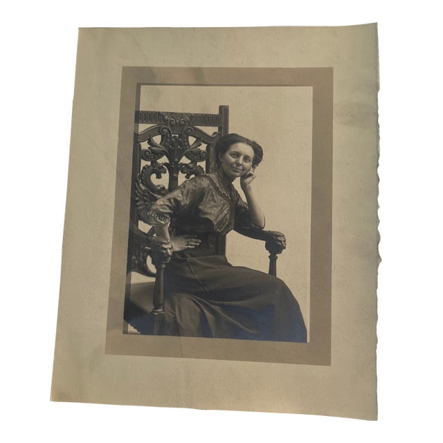 Late 19th Century ‘Independent Woman’ Studio Presentation Photograph For Sale