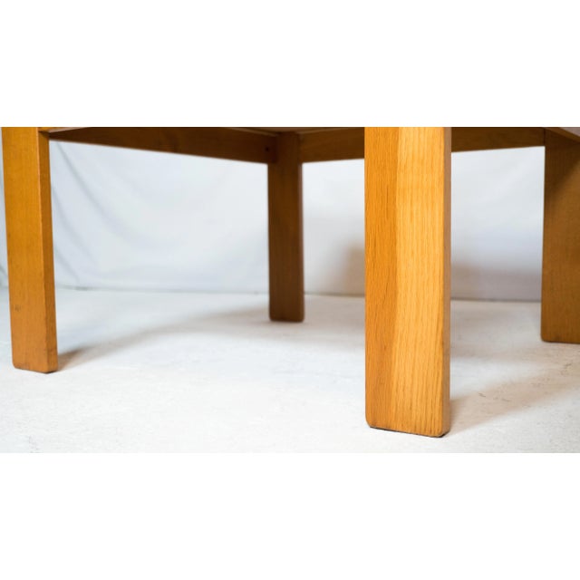 1970s Danish Modern Oak and Cork Coffee Table For Sale - Image 12 of 13