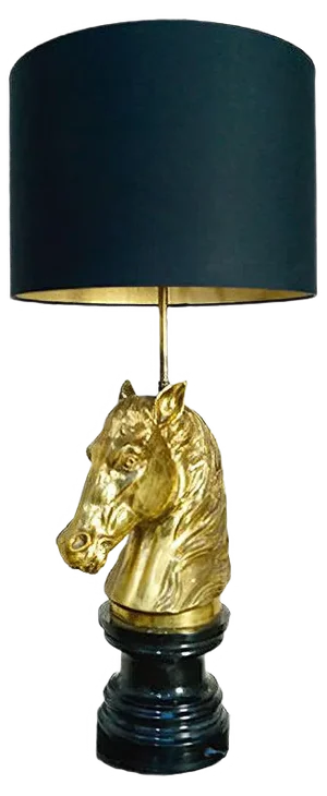 Brass Horse Head Table Lamp from Maison Jansen, 1970s