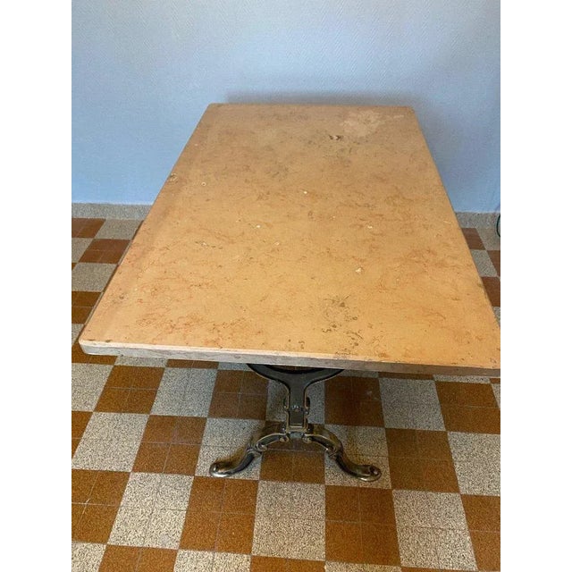 Golden Cast Iron Bistro Table For Sale - Image 5 of 9