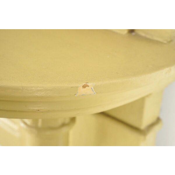 Light Yellow Reclaimed Colonial Revival Painted Wood Mantel For Sale - Image 8 of 11