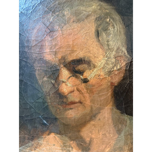 Dutch Portrait of a Man Dated 1838 in Original Frame For Sale - Image 11 of 12