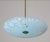 Glass Vintage Italian Floral Glass and Brass Pendant Chandelier, Mid-Century, 2 Lights For Sale - Image 7 of 15