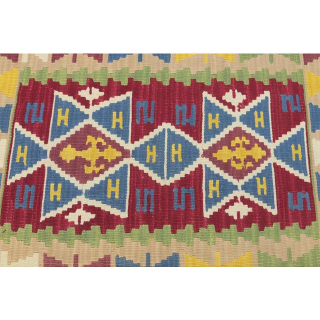 1970s 1970s Turkish Southwestern Style Hand Knotted Natural Wool Oushak Kilim Rug For Sale - Image 5 of 11