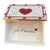 Anthropologie Bistro Tile Stoneware 24k Gold Accent Trinket Box For Sale