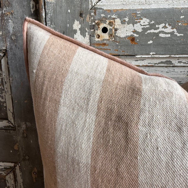 French French Linen Accent Cover– Vichy Nude For Sale - Image 3 of 5