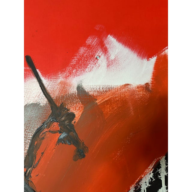 2000 - 2009 Wesley Kimler — Monumental Abstract Expressionist Painting (98" X 86"), Framed For Sale - Image 5 of 11