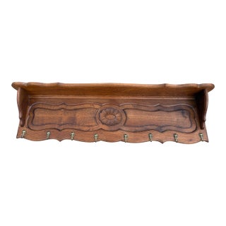 Vintage French Pot Coat Rack With 8 Hooks For Sale