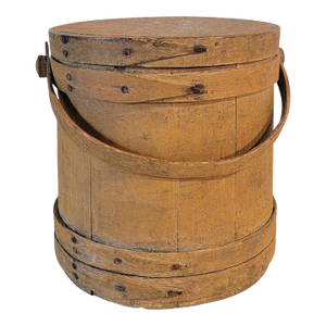 Mid 19th Century Original Mustard Painted Firkin