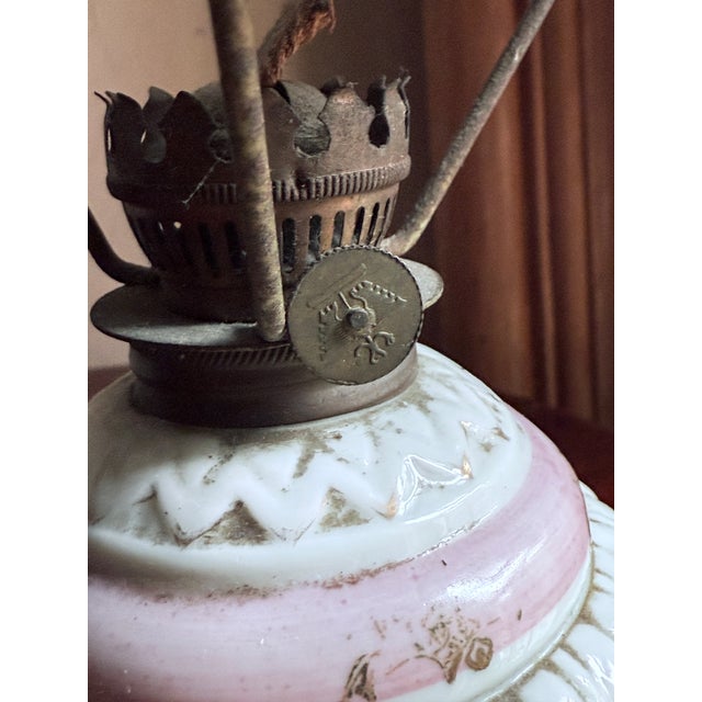 Vintage, 1960s Victorian Gone With the Wind Style Mini Oil Lamp For Sale - Image 9 of 13