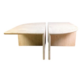 Mid-Century Italian Travertine Coffee Tables, 1970s, Set of 4 For Sale