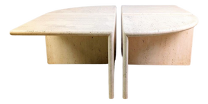 Mid-Century Italian Travertine Coffee Tables, 1970s, Set of 4