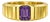 Amethyst Solitaire Ring for Men Silver, Gold, Size 9.5 For Sale