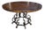 1940s Hammered Copper Dining Table, Wrought Iron Table Base For Sale