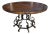 Hammered Copper Dining Table, Wrought Iron Table Base For Sale