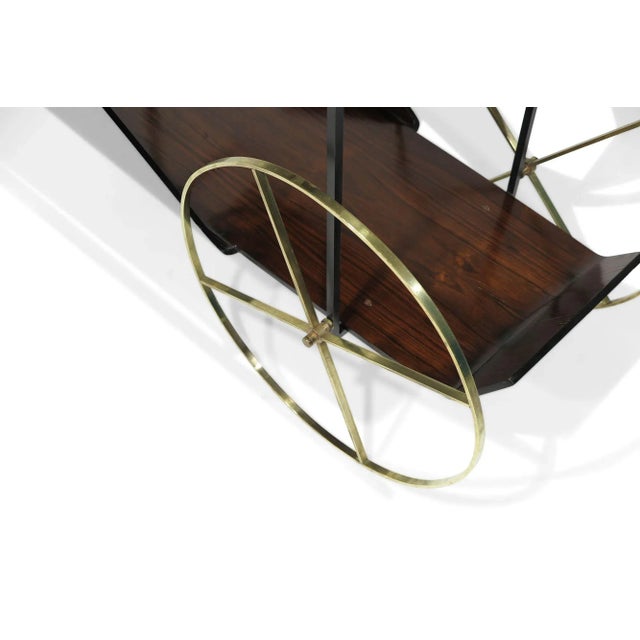 Mid 20th Century Jorge Zalszupin Carrinho De Chá Rosewood Bar Cart Trolley For Sale - Image 10 of 12