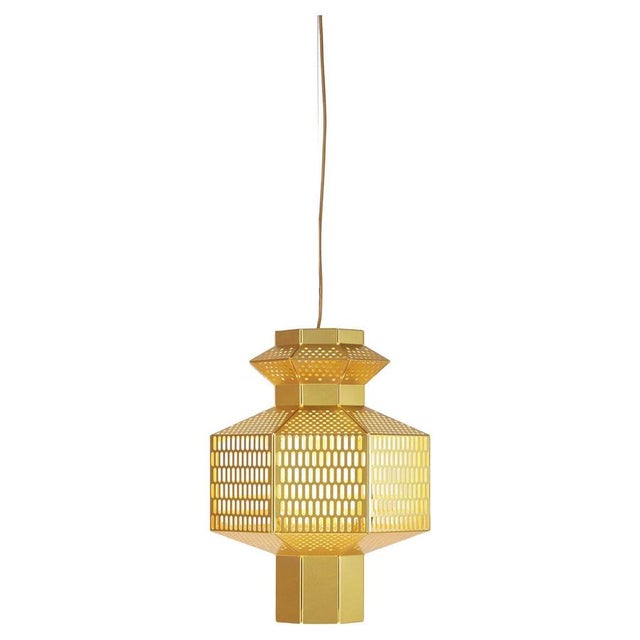 Golden Ma-Rock T Pe Suspension Lamp by Jaime Hayson for Parachilna For Sale - Image 10 of 10