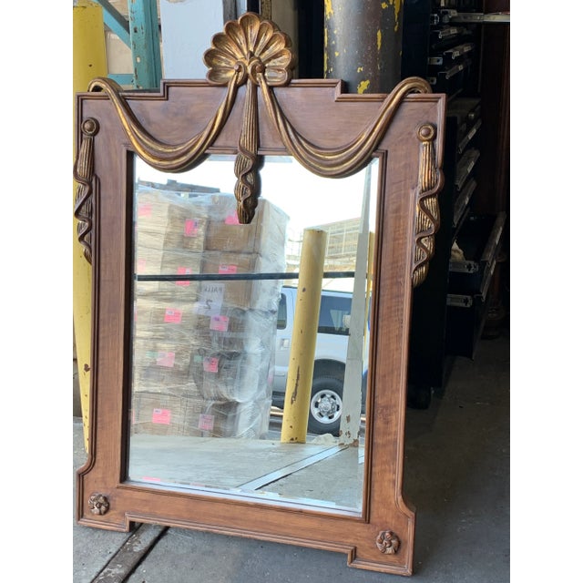 Faux Grain & Giltwood Neoclassical Style Mirror For Sale - Image 11 of 13