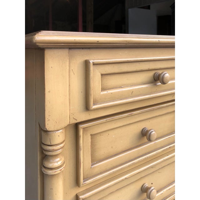 Farmhouse Style Four Drawer Painted Nightstand For Sale In New York - Image 6 of 7