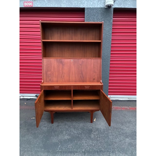 Vintage Mid Century Danish Modern Teak Bookcase/Secretary Desk by Hp Hansen For Sale - Image 12 of 12