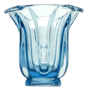 Polish Art Deco Vase from Zawiercie Glassworks, 1930s