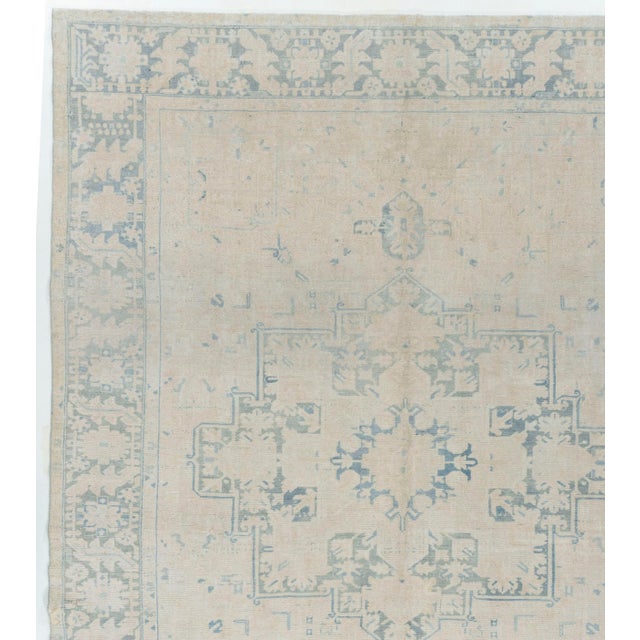 Textile Vintage Circa 1940 Heriz Rug 9ft 4in X 12ft For Sale - Image 7 of 8