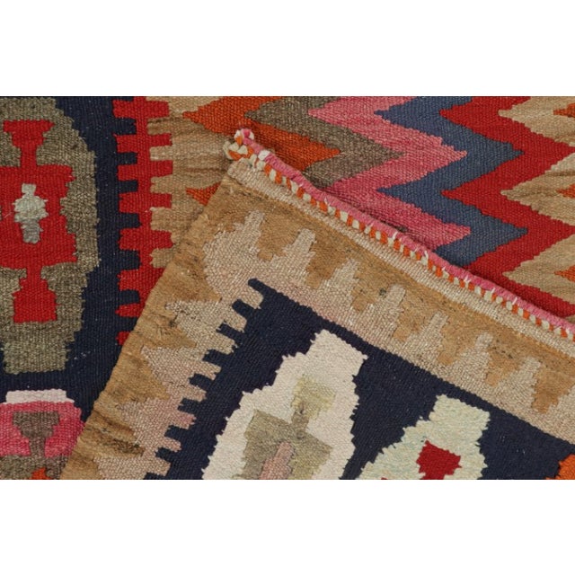 Textile Vintage Shahsavan Persian Kilim With Vibrant Chevron Patterns by Rug & Kilim For Sale - Image 7 of 7