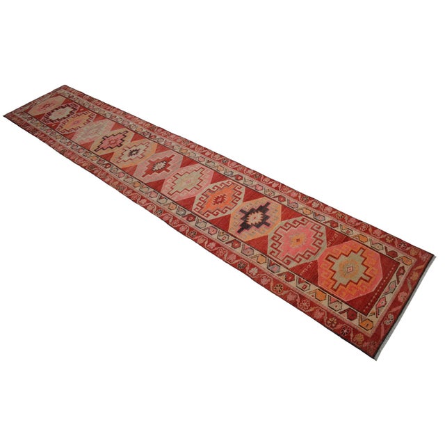 1970s Colorful Runner Kurdish Herki Hand-Knotted Rug For Sale - Image 4 of 12