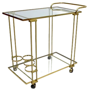 Mid-Century Modern Italian Brass Trolley, 1970s