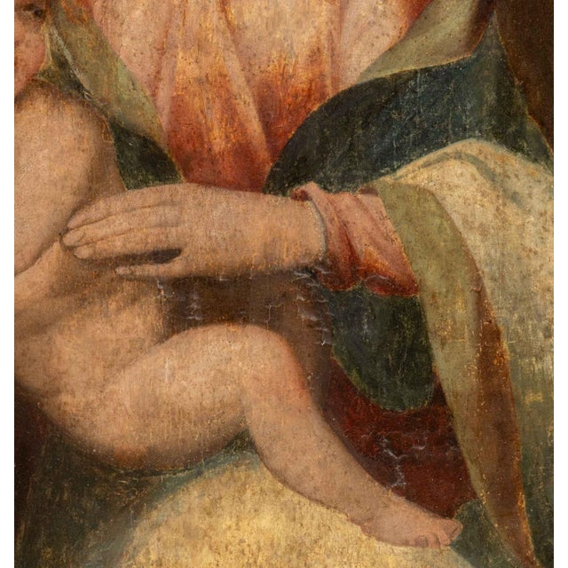 17th Century After Giovanni Del Brina Madonna and Child, 17th Century For Sale - Image 5 of 7